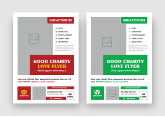 Charity Flyer Layout, Helping charity poster