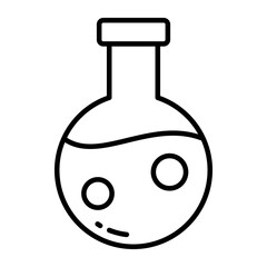 Chemical flask icon science research new modern design