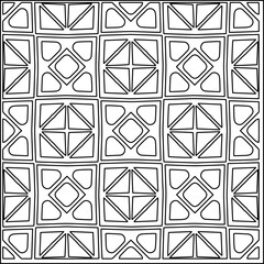 Vector lace texture, curly line ornament, black and white pattern.