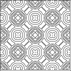 Vector lace texture, curly line ornament, black and white pattern.