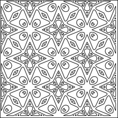 Vector lace texture, curly line ornament, black and white pattern.
