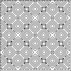 Vector lace texture, curly line ornament, black and white pattern.