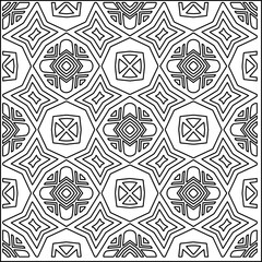 Vector lace texture, curly line ornament, black and white pattern.