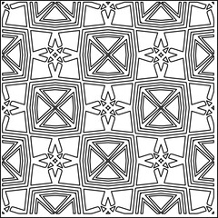 Vector lace texture, curly line ornament, black and white pattern.