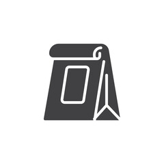 Paper food packaging vector icon