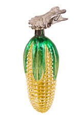 Soviet Christmas tree toy corn cob. Glass Christmas toy