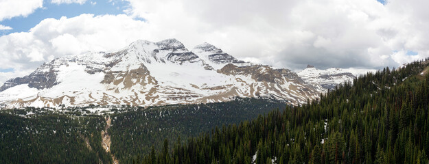 Mountains in Yoho National Park panorma