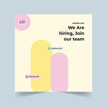 We are hiring post template for social media banner post