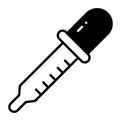 Trendy blood pipette vector icon