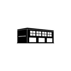 Warehouse building icon vector graphics