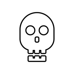 skull icon. outline icon