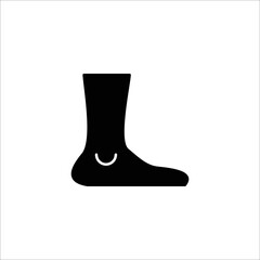 foot icon. solid icon