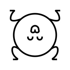 circle geometric character line icon vector. circle geometric character sign. isolated contour symbol black illustration