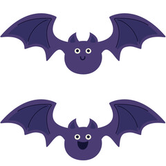 Cute bat - Halloween illustration - clip art