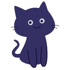 Cute Halloween Cat - clip art