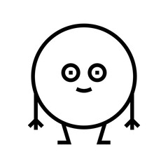 circle geometric shape character line icon vector. circle geometric shape character sign. isolated contour symbol black illustration