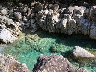 日本の綺麗な透き通った川