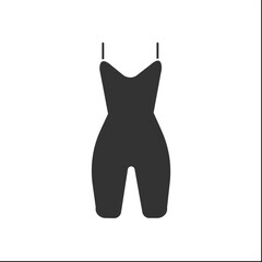 Fashion glyph icon. Stretchy shapewear. Underwear makes the body slimmer and sleeker.Clothes concept. Filled flat sign. Isolated silhouette vector illustration