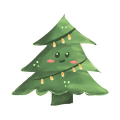 Christmas tree decoration illustration element