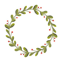 Naklejka premium Watercolor wreath