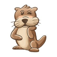 Cute otter character