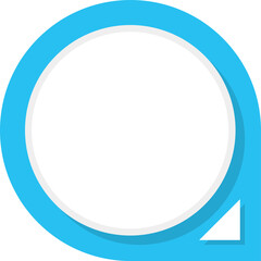 Blue round button, vector web design button
