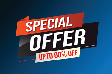 Obraz premium Special offer word concept vector illustration red modern futuristic 3d style for landing page template ui web mobile app poster banner flyer background gift card coupon label wallpaper 