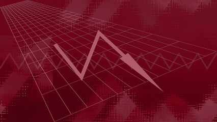 Abstract arrow and grid design background image.