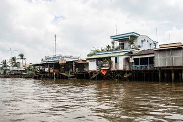 Fototapeta na wymiar Businesses along the Mekong Delta