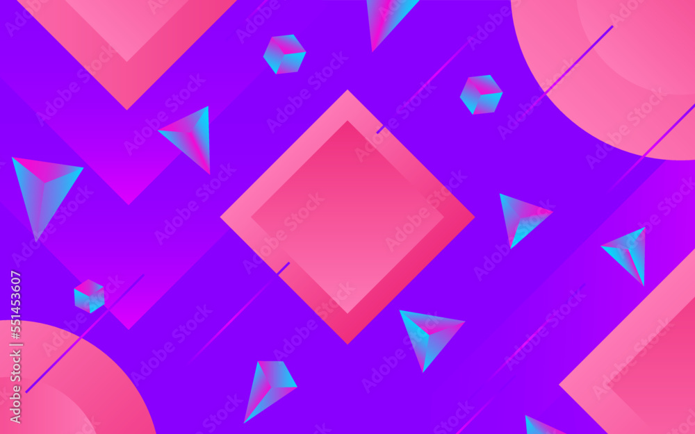 Poster abstract 3d geometric background design with colorful triangle