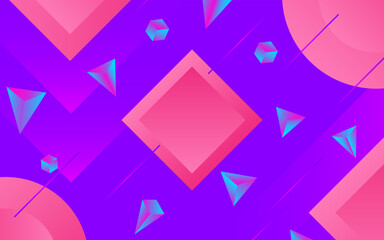 Abstract 3d geometric background design with colorful triangle