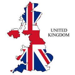 United Kingdom map vector illustration. Global economy. Famous country. Northern Europe. Europe.