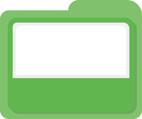 Green folder business vector template button