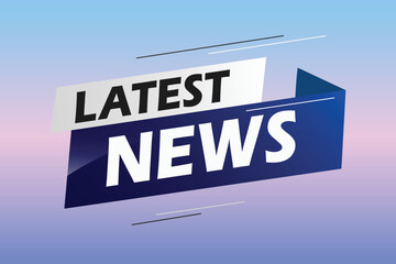 Latest news word concept vector illustration with blue lines modern futuristic 3d style for landing page template ui web mobile app poster banner flyer background gift card coupon label wallpaper