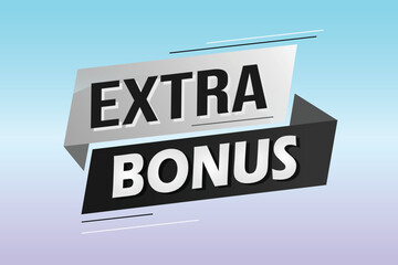 extra bonus word concept vector illustration with lines 3d style for social media landing page, template, ui, web, mobile app, poster, banner, flyer, background, gift card, coupon, label, wallpaper