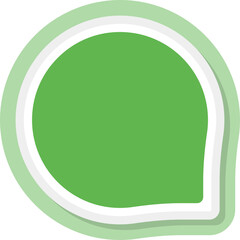 Green round focus mark button, business vector template