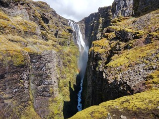 waterfall in the mountains