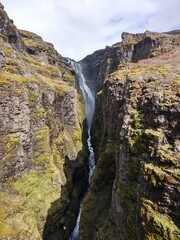 waterfall in the mountains