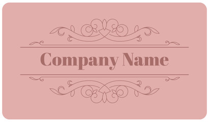 Elegant business card with company name vector