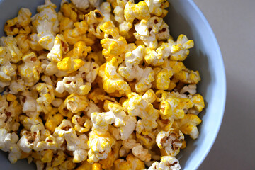 popcorn in a bowl