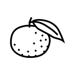 mandarin orange line icon vector. mandarin orange sign. isolated contour symbol black illustration