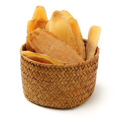 Gastrodia elata on white background 