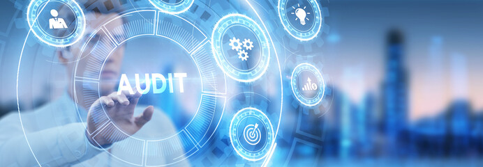 Business, Technology, Internet and network concept. Audit business and finance concept.