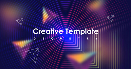 Vector Universe background for presentation design. Brochure template with space elements.