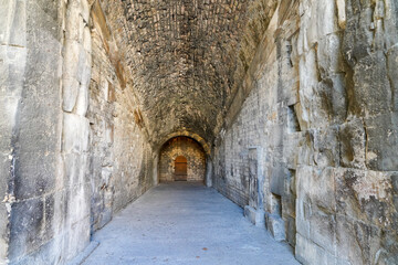 Arena of Nimes interior corridor France