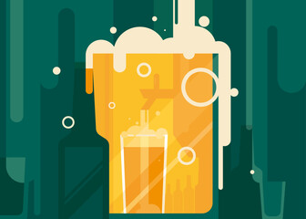 Abstract beer banner. Creative placard design.