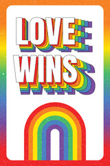 Love Wins, Gay Poster, LGBT Community, Gay Pride, Rainbow