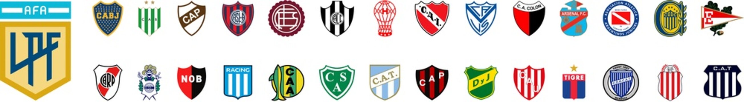 Argentine Primera Division Liga Profesional 2022-23. Boca Juniors, River Plate, Newells Old Boys, Club de Gimnasia y Esgrima La Plata, Atletico Platense,, etc. Kyiv, Ukr - Dec 5, 2022