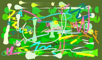 painting brush style and abstrac bacground colorful