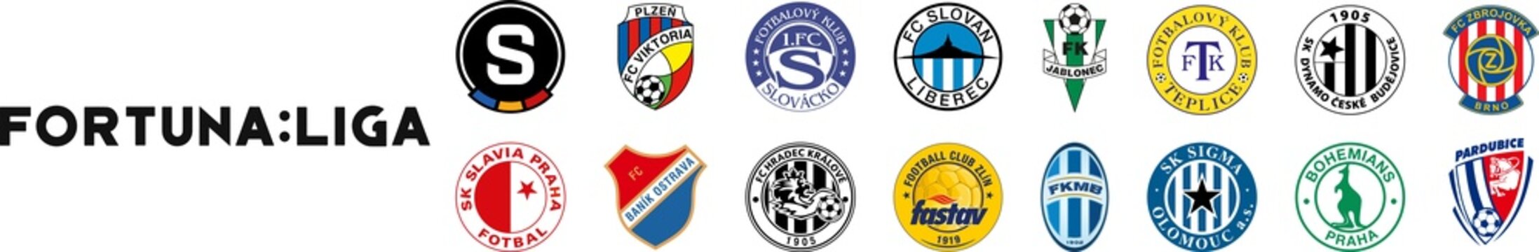 Czech First League 2022-2023, FORTUNA LIGA,SK Slavia Prague, FC Viktoria Plzen, AC Sparta Prague, FC Slovacko, FC Banik Ostrava, FC Hradec Kralove, FK Mlada Boleslav, FC Slovan Liberec.